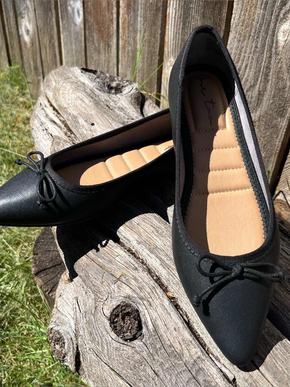 Me Too black pointed ballet flat size 7.5 - Picture 3 of 17